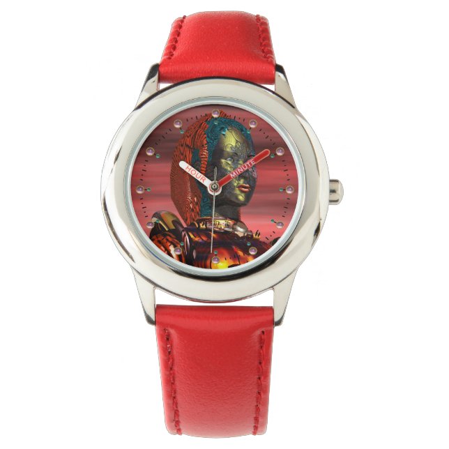 Montre ARES CYBORG PORTRAIT Red Science Fiction Sci-Fi (devant)