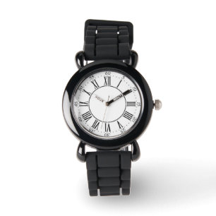 Montre argentée de chiffre romain de parties