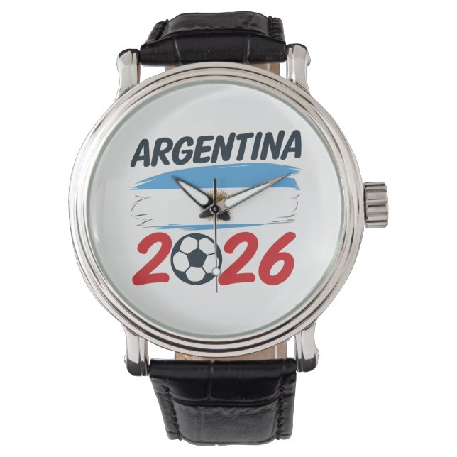 Montre Argentina 2026 Soccer Fan Design Flag Colors (devant)