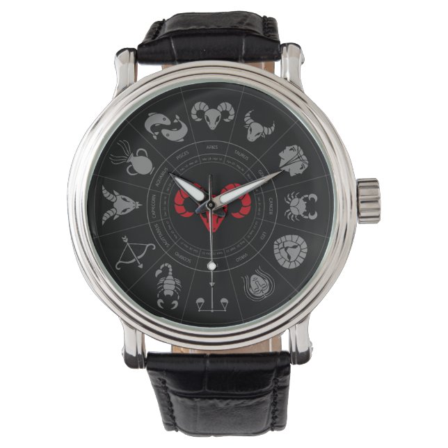 Montre Aries Zodiac Cadeau Anniversaire (devant)