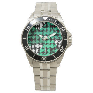 Montre Arlequin Triangle Vert
