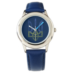 Montre Armoiries de l'Ukraine trident motif de la spirale