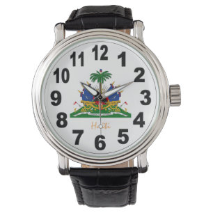 Montre Armoiries haïtiennes, Drapeau & Haïti, grand nombr