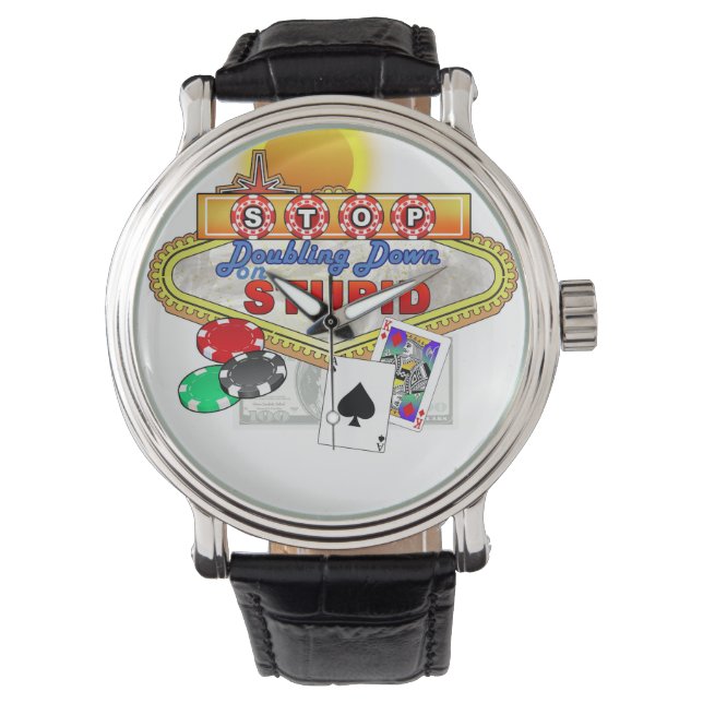 Montre Arrêtez de douter sur une surveillance Stupide (do (devant)