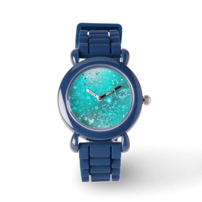 Montre Arrière - plan à huile Turquoise de la menthe (Recto)