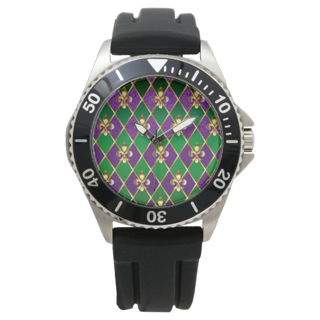Montre Arrière - plan de bijoux Mardi Gras (devant)