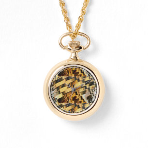 Montre arrière - plan de bronze d'or