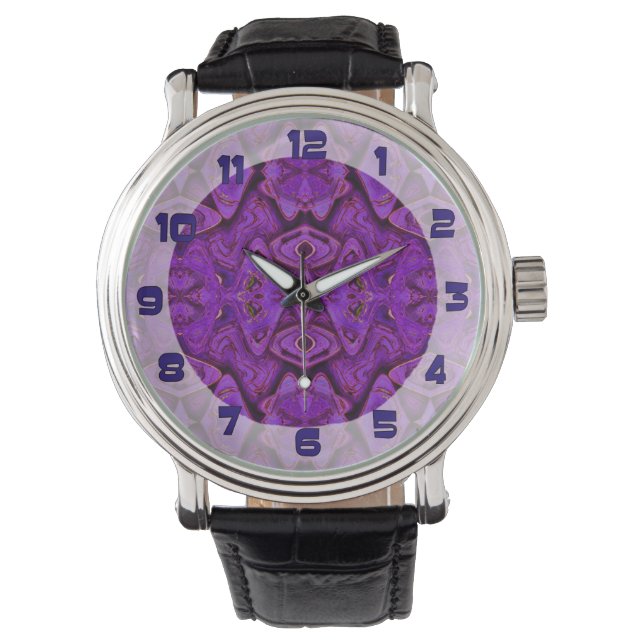 Montre arrière - plan motif violet (devant)