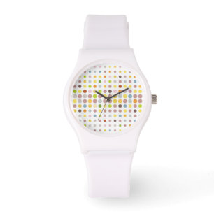 Montre Arrière - plan multicolore de point