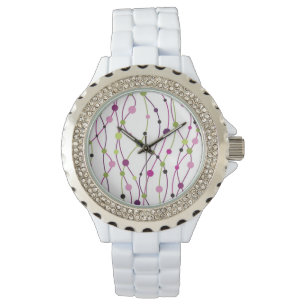 Montre Arrière - plan multicolore de point