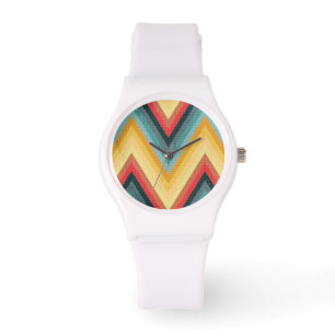 Montre Arrière - plan rayé 2 de zigzag