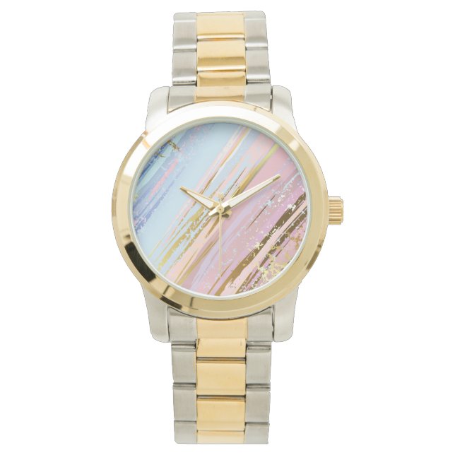 Montre Arrière - plan rose texturé (devant)