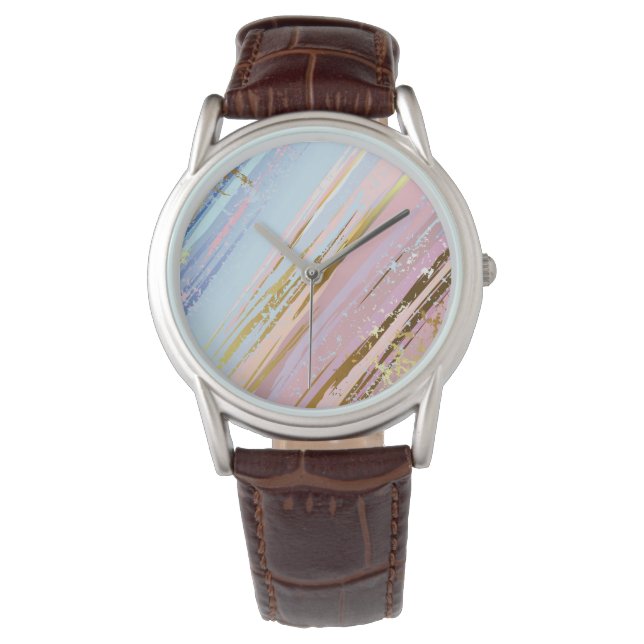 Montre Arrière - plan rose texturé (devant)