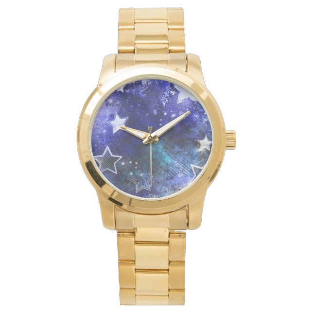 Montre Arrière - plan spatial avec étoiles (devant)