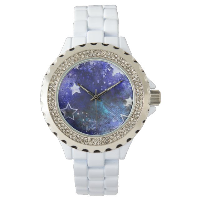 Montre Arrière - plan spatial avec étoiles (devant)