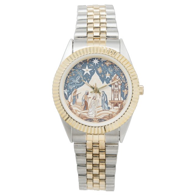 Montre Arrivée radiante - Scène de la Nativité (devant)