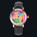 Montre Art Abstrait coloré à porter<br><div class="desc">Mes peintures abstraites colorées font de ces superbes montres des oeuvres d'art funky à porter !</div>