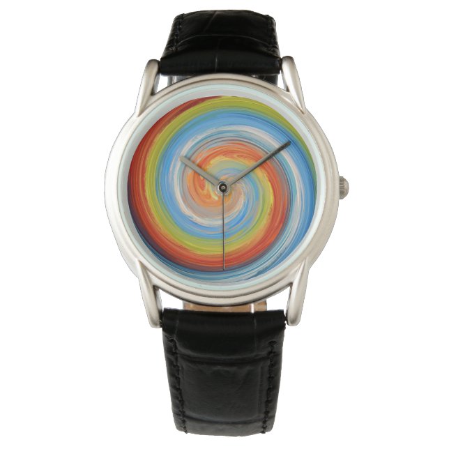 Montre Art Abstrait moderne Swirl #114 (devant)