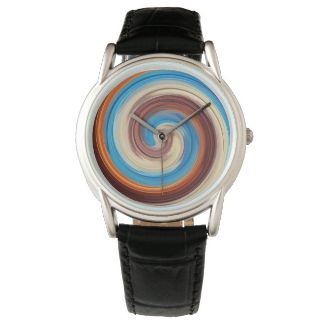 Montre Art Abstrait moderne Swirl #12 (devant)