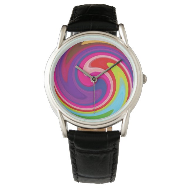 Montre Art Abstrait moderne Swirl #2 (devant)
