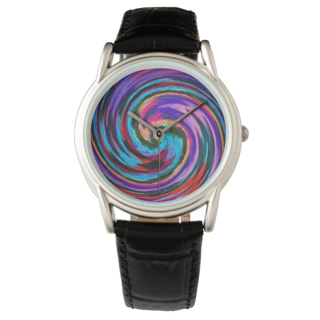Montre Art Abstrait moderne Swirl #72 (devant)