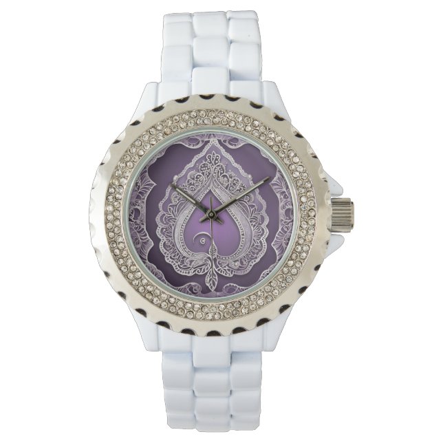 Montre Art AI au cœur violet  (devant)