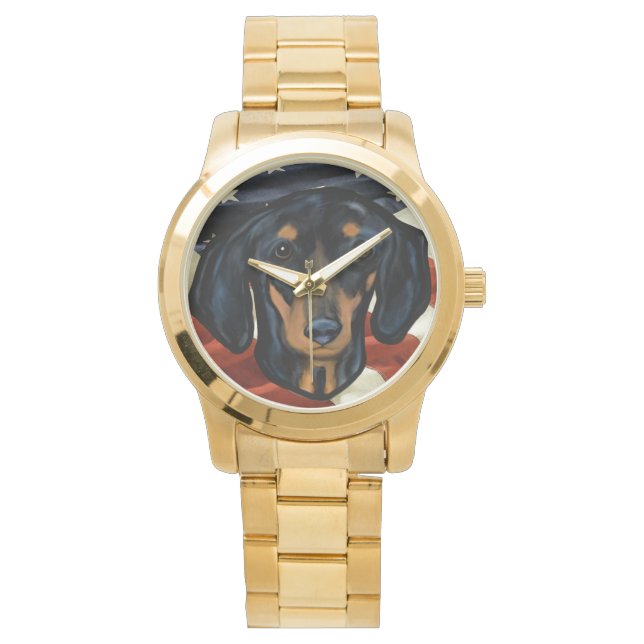 MONTRE ART DACHSHUND (devant)