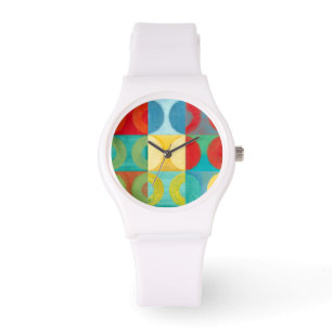 Montre Art de bruit lumineux avec des cercles et des