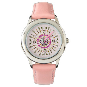 Montre Art de fleurs pressées par S. Frigui d'après l'ori