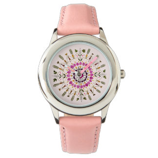 Montre Art de fleurs pressées par S. Frigui d'après l'ori