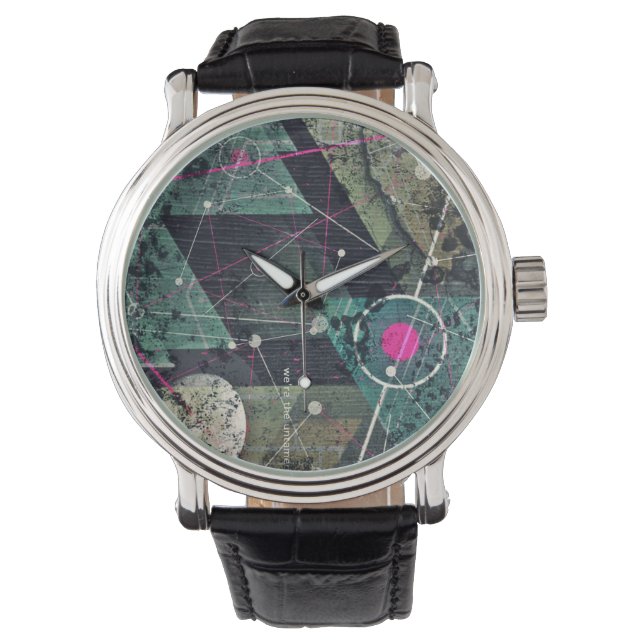 Montre Art de graffiti numérique abstrait géométrique coo (devant)