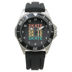 Montre Art de mot de planche à roulettes cool
