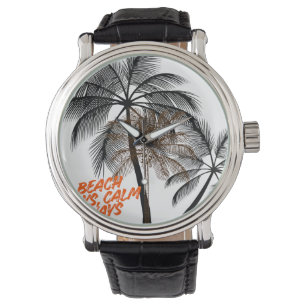 Montre Art de motivation avec palmier – Entièrement perso