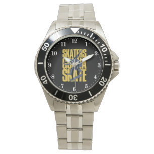 Montre Art de mots de skateboarders cool 