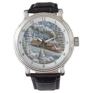 Montre Art de train indien natif dans une scène tranquill
