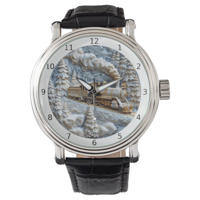 Montre Art de train indien natif dans une scène tranquill (devant)
