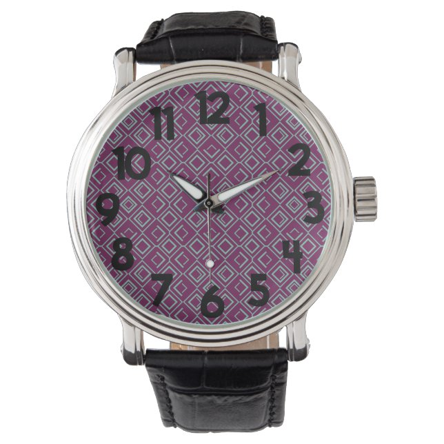 Montre Art Déco Violet  (devant)