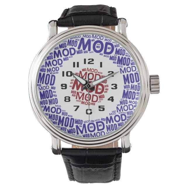 Montre Art des mots cibles Retro Mod (devant)