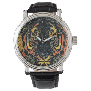 Montre Art frais de visage de tigre