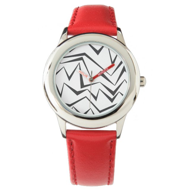 Montre Art graphique abstrait moderne, dynamique, simple  (devant)