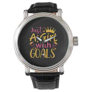 Montre Art Juste Une Fille Avec Des Objectifs