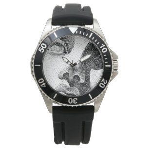 Montre Art matriciel : Visage de marbre classique