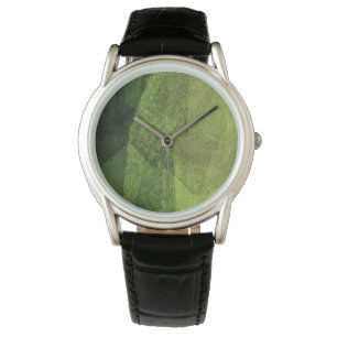 Montre Art moderne et abstrait de peinture verte Cool