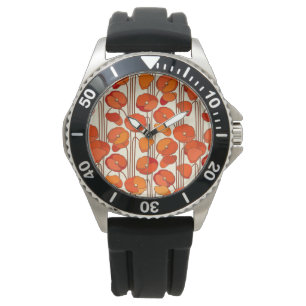Montre Art Nouveau Coquelicots