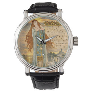 Montre Art Nouveau Elsa Lohengrin Poster with Swans 