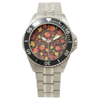 Montre Art populaire traditionnel russe Khokhloma Regarde