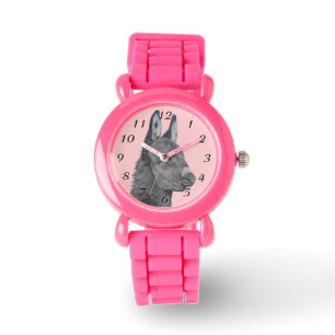 Montre Art réaliste monochrome mignon de dessin au crayo