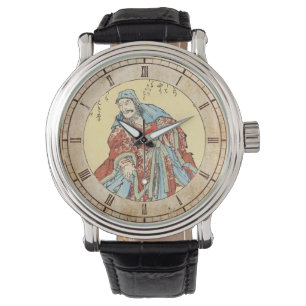 Montre Art samouraï japonais vintage de Hokusai de