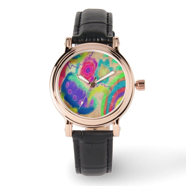 Montre Art wearable abstrait original (Recto)