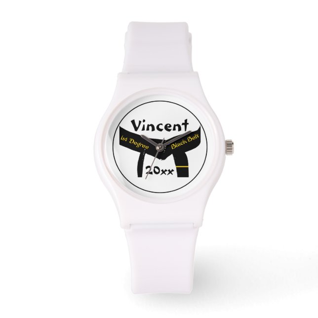 Montre Arts martiaux 1er degré Ceinture noire (Recto)